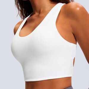 Seamless White Sports Bra